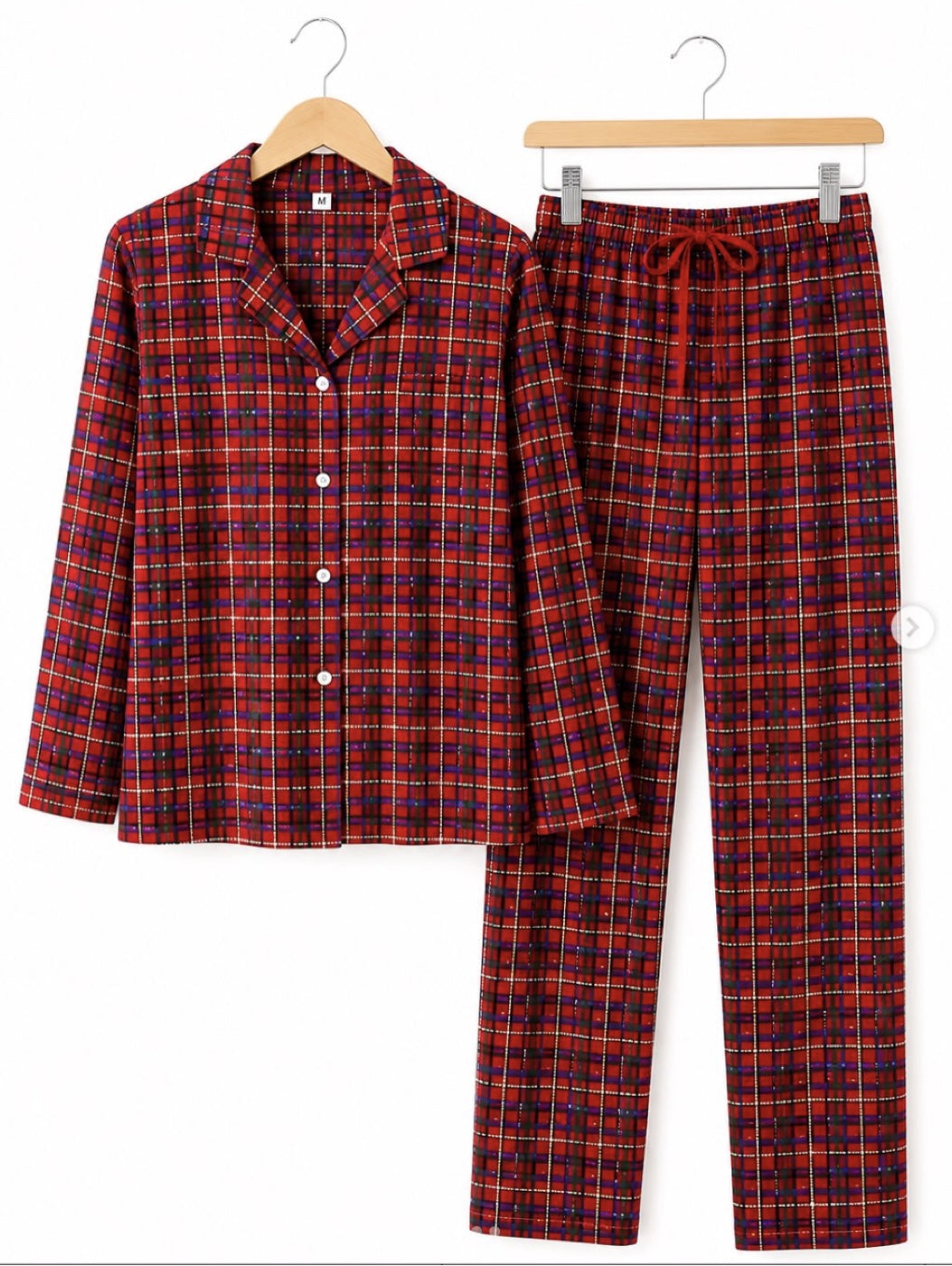 İskoç Ekose Düğmeli Pijama Takımı